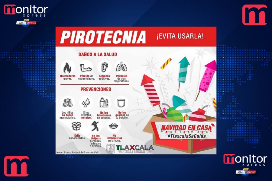 Emiten CEPC Y CGE recomendaciones para prevenir accidentes por el uso de pirotecnia