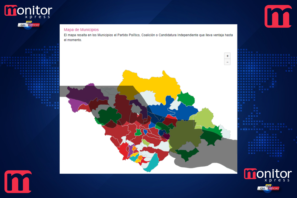 Tendencia de ganadores en los 60 municipios  de Tlaxcala al cierre del PREP 2021