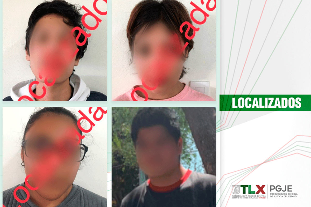 Localiza PGJE a cuatro menores de edad reportados como extraviados