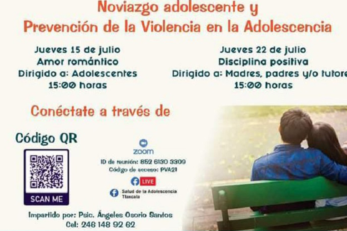 Transmite SESA conferencias virtuales para adolescentes y padres de familia