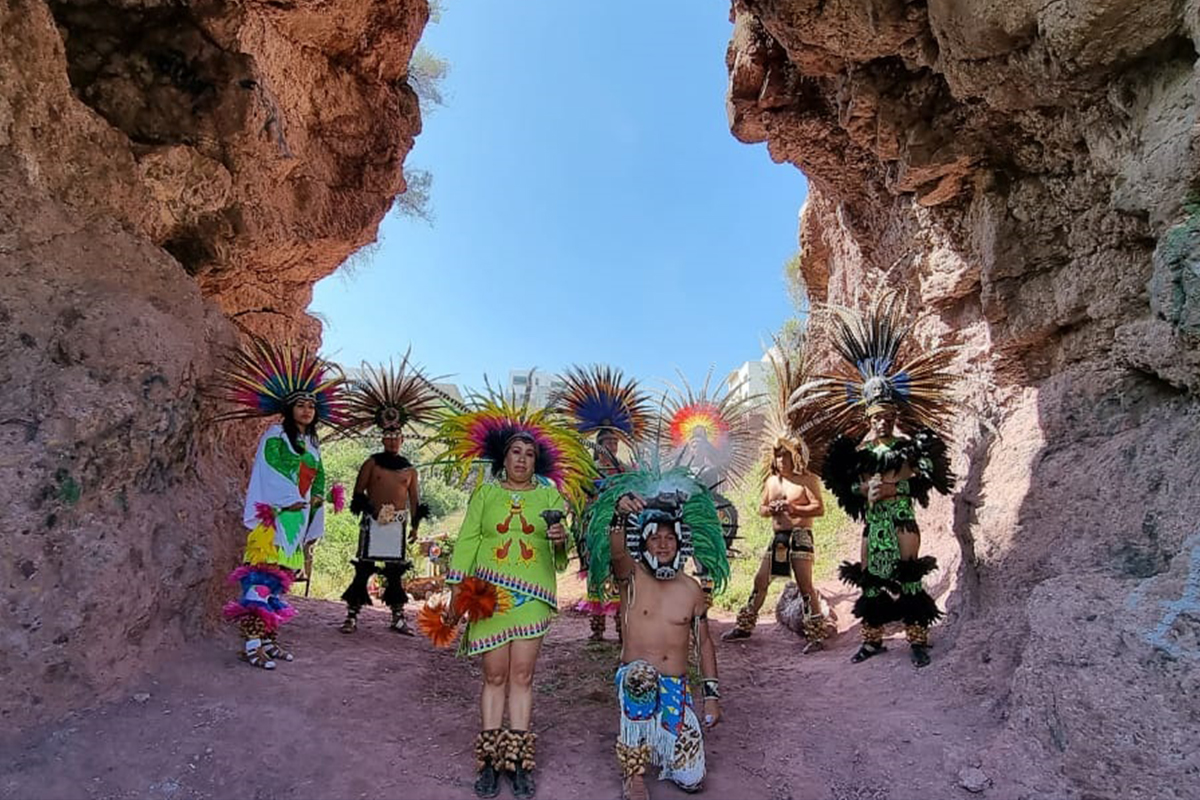 Ceremonial en la Peña Agujerada a 500 años de la llegada de Conín