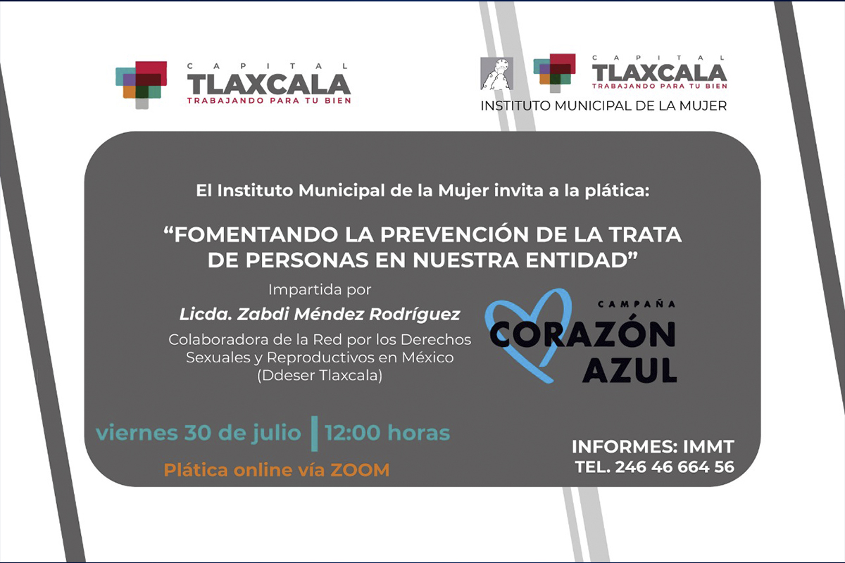 Invita IMM a la plática virtual fomentando la prevención de la trata de personas