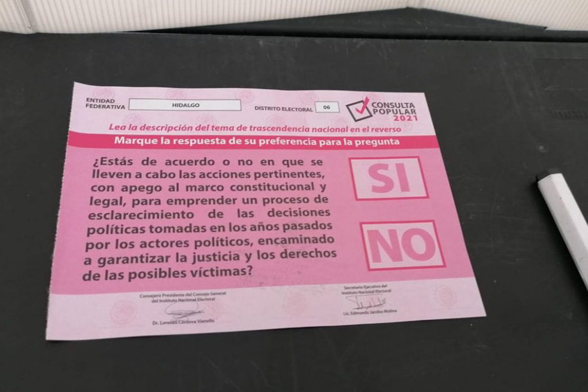 Participa Hidalgo con el 9% del padrón electoral en la Consulta Popular
