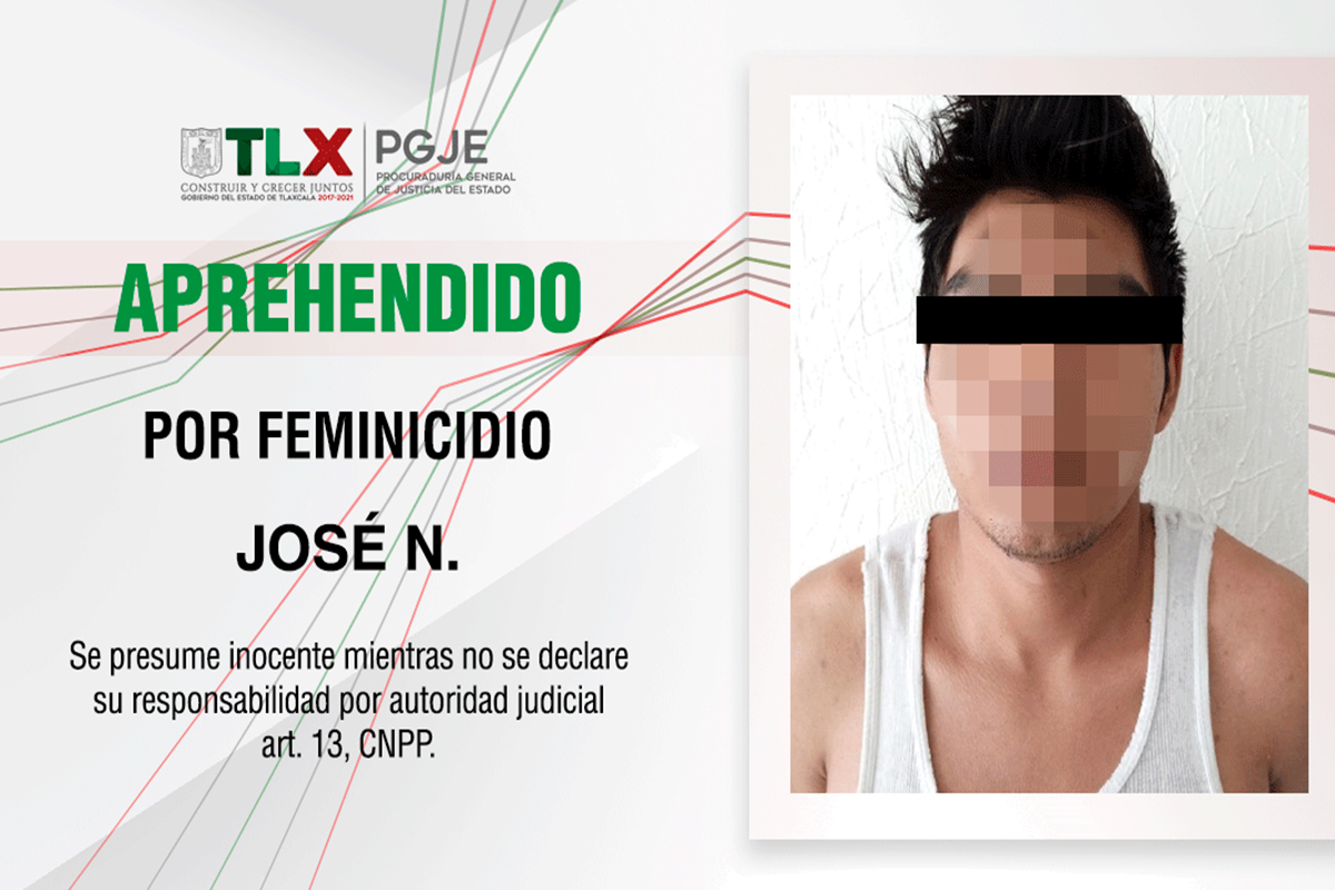 Esclarece PGJE feminicidio de una menor de edad en Huamantla