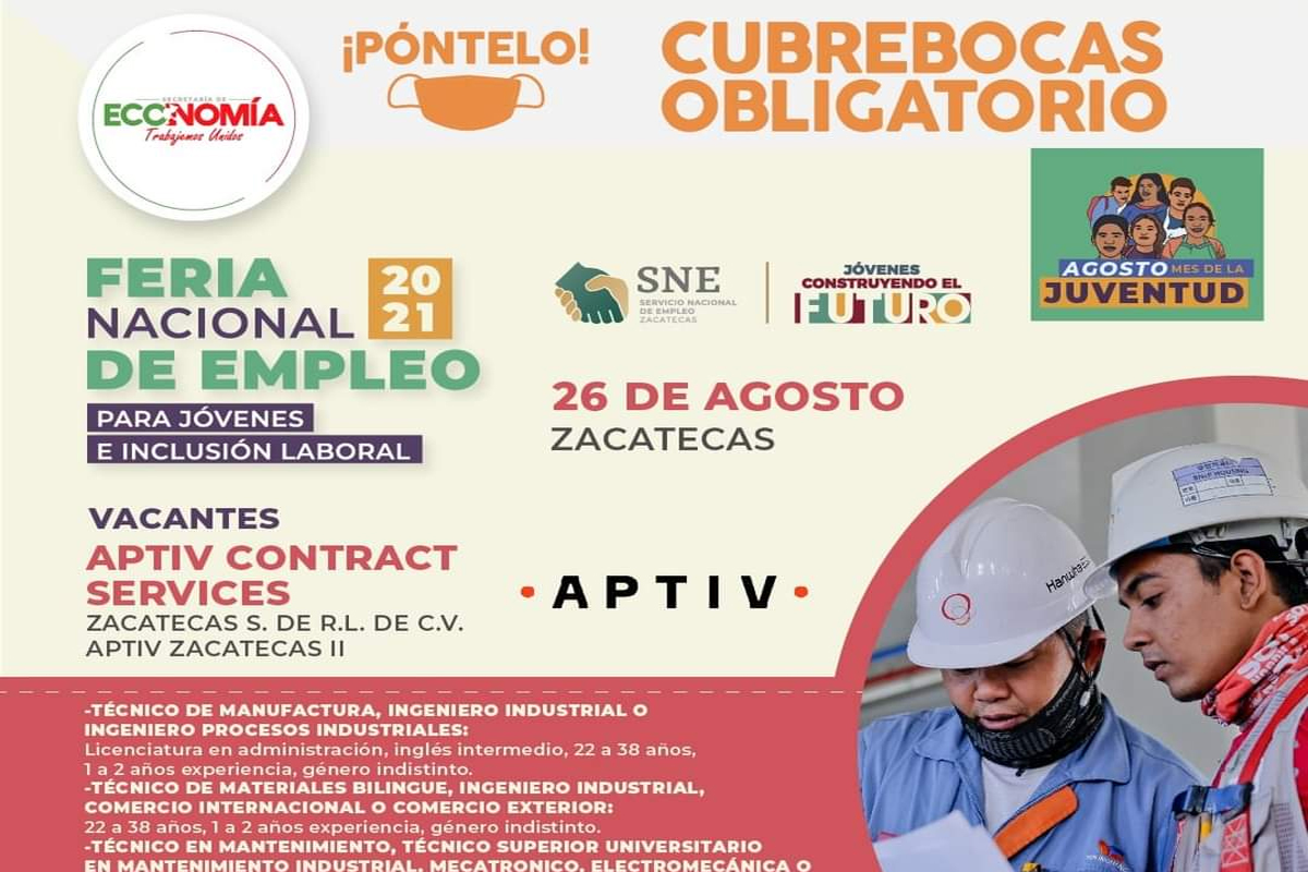 Anuncian Feria del Empleo Virtual con 300 vacantes para jóvenes en Zacatecas