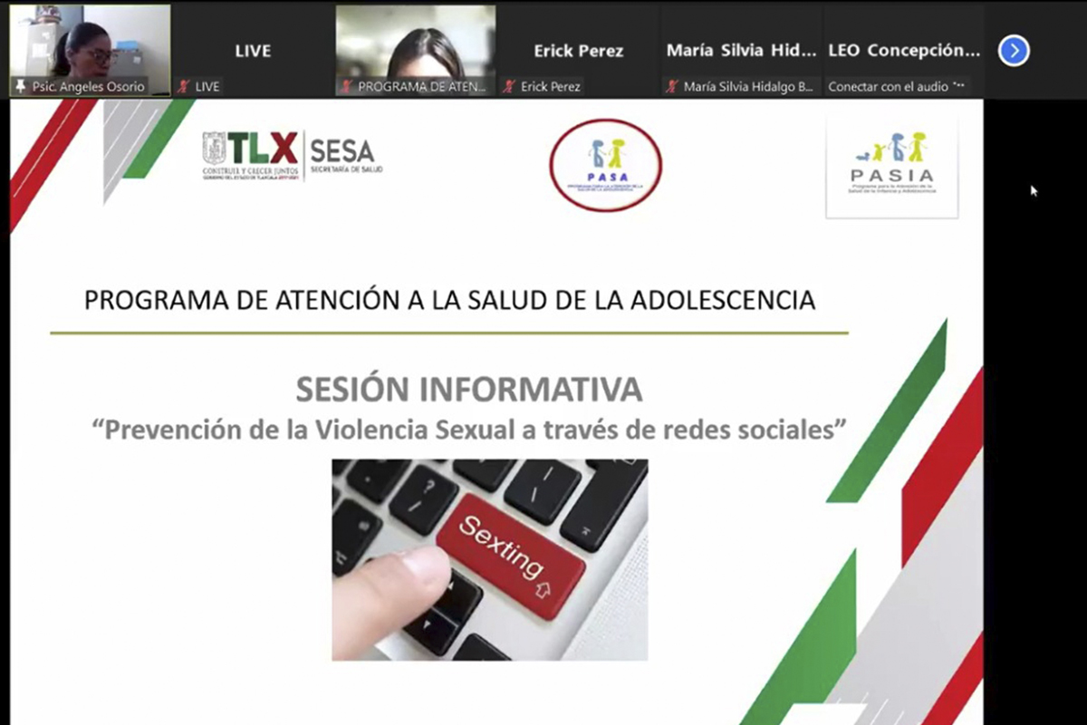 Difunde SESA temas de interés para jóvenes a través de sesiones informativas virtuales