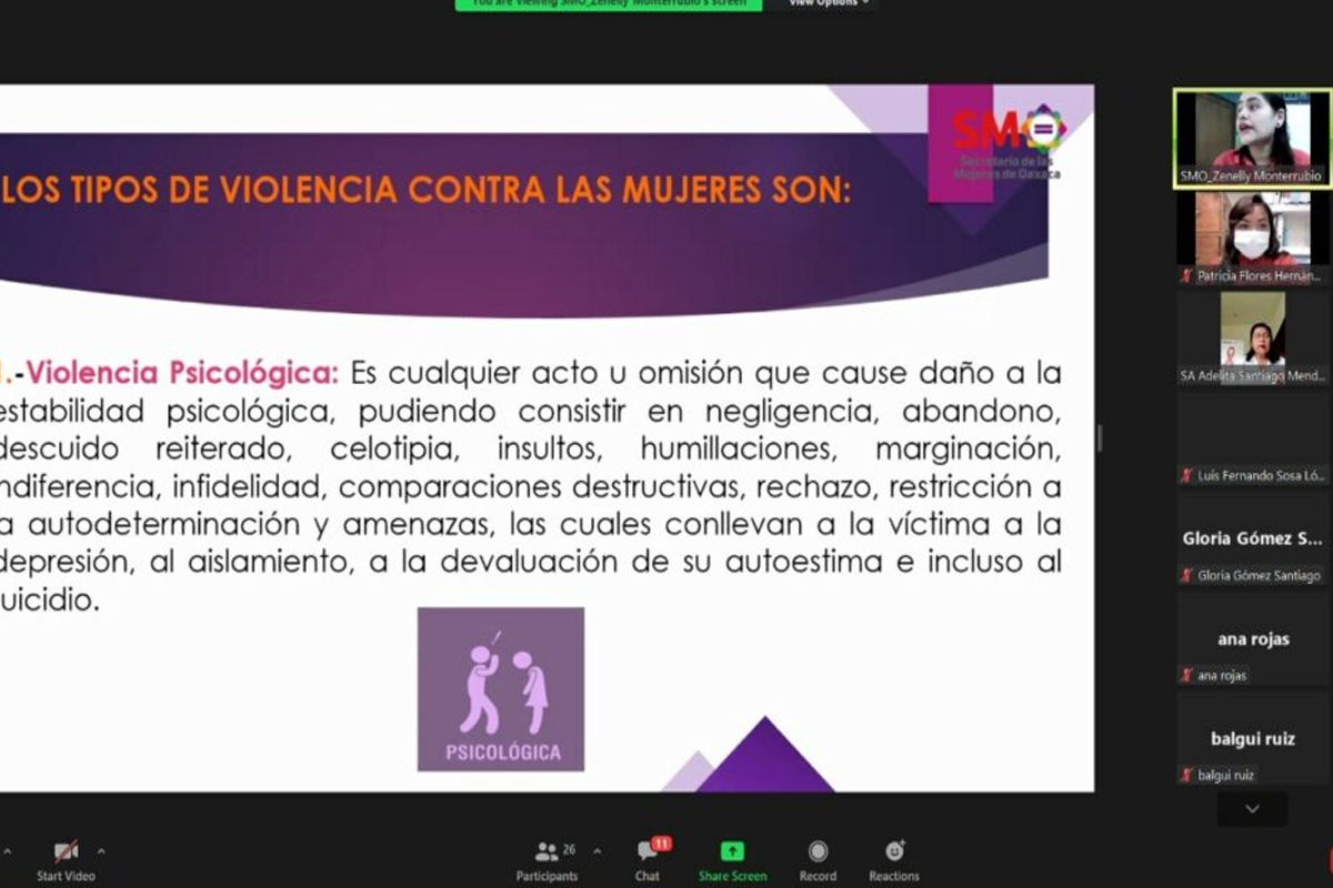 Servidoras y servidores públicos del gobierno de Oaxaca comprometidos a fomentar generaciones libres de violencia