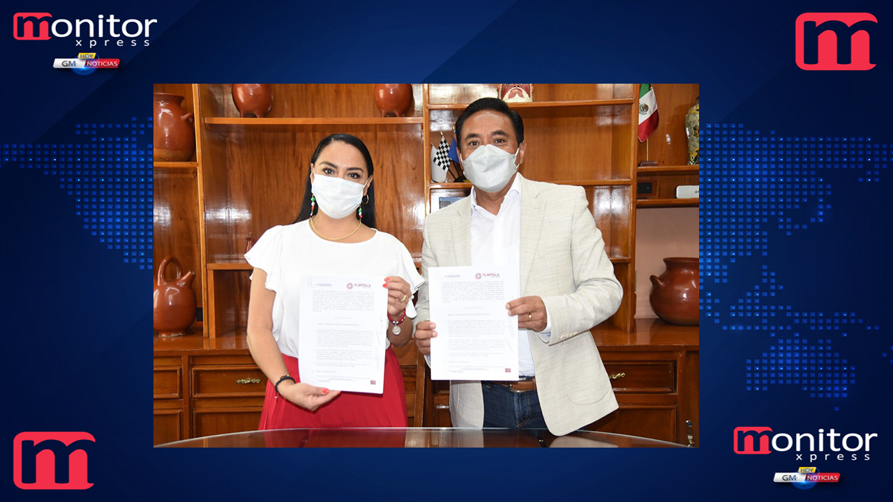 Firman Ayuntamiento de Tlaxcala y COSSIES convenio de colaboración para que estudiantes cumplan con su servicio social