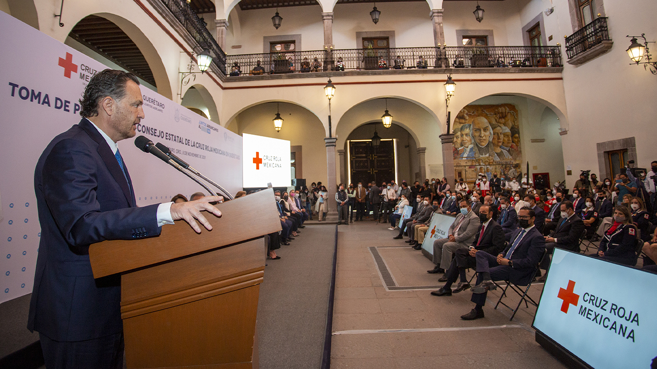 En Querétaro, Cruz Roja tiene todo nuestro apoyo para fortalecer su espíritu de servicio: Gobernador