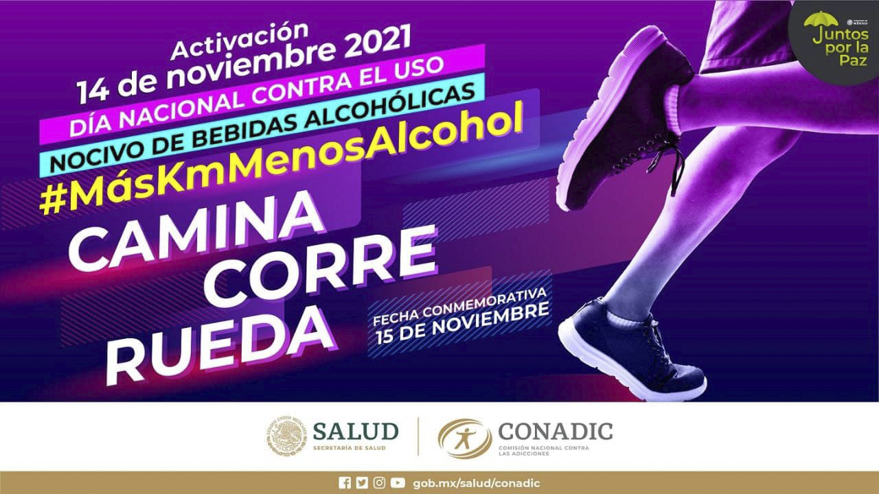 Secretaría de Salud invita a la 1ª Carrera virtual #MásKmMenosAlcohol