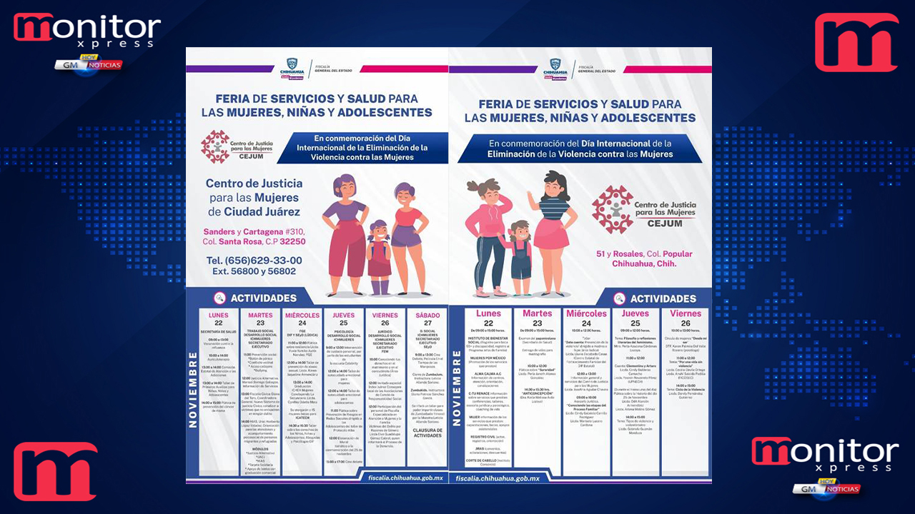 Invita CEJUM a la Feria de Servicios y Salud para Mujeres, Niñas y Adolescentes