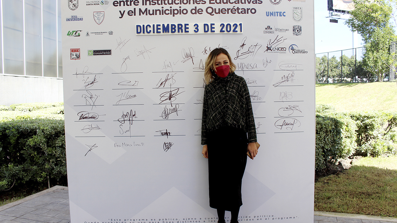 Rectora de la UTC firma convenio con municipio de Querétaro
