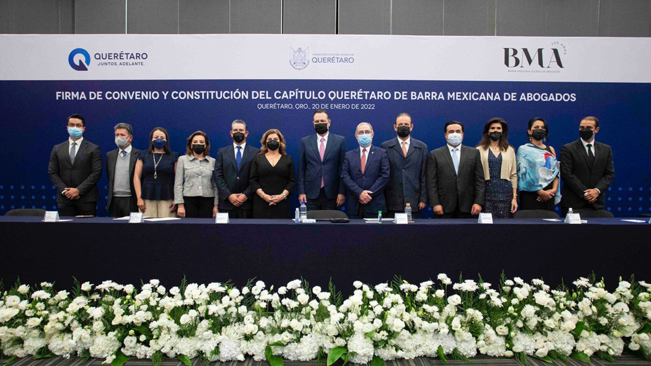 Preside Gobernador constitución del Capítulo Querétaro de la Barra Mexicana de Abogados