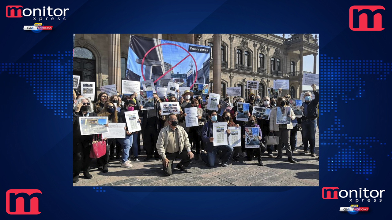 Vecinos y Comerciantes protestan por construcción de la Línea 5 del Metro en Nuevo León