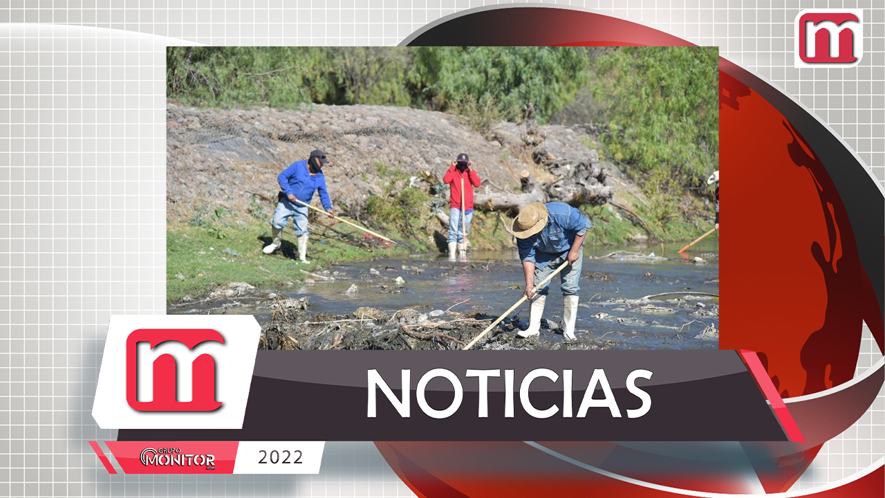 Limpian cauces de arroyos y río en Jesús María en Aguascalientes