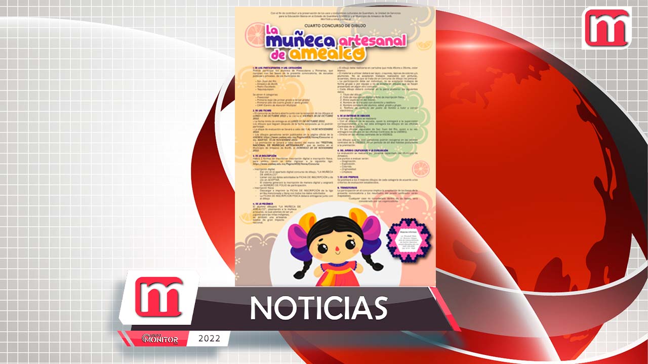 Convoca USEBEQ al 4° concurso de dibujo de la Muñeca Artesanal de Amealco