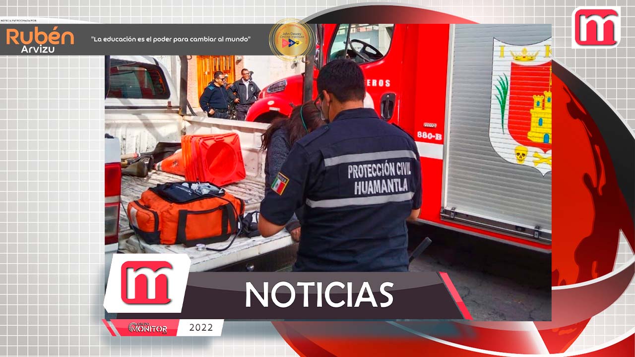 Rescata seguridad pública de Huamantla a mujer en conato de incendio