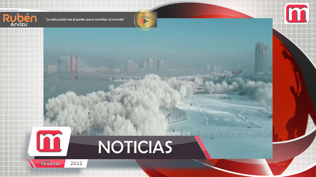 Nevada en China deja impresionantes paisajes en el río Songhuajiang