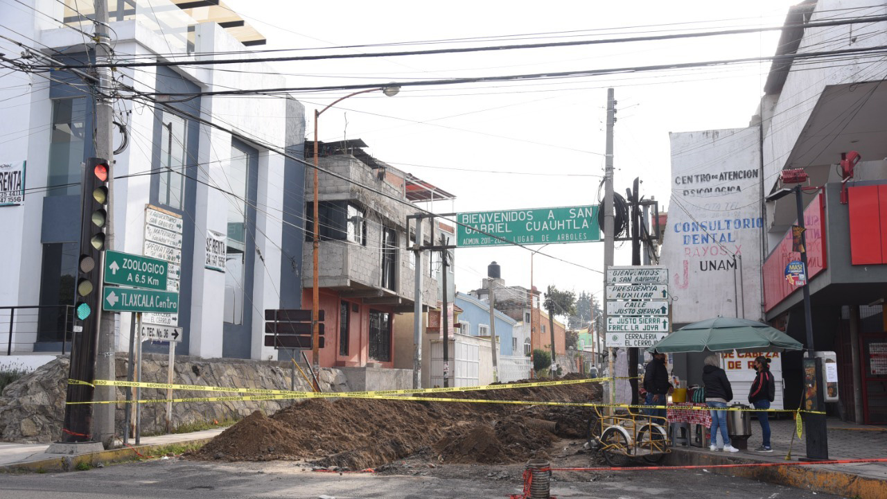 Rehabilita Ayuntamiento de Tlaxcala drenaje sanitario en San Gabriel Cuauhtla