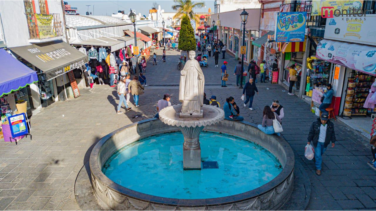 Realiza ayuntamiento de Huamantla labores de mantenimiento en el andador San Luis