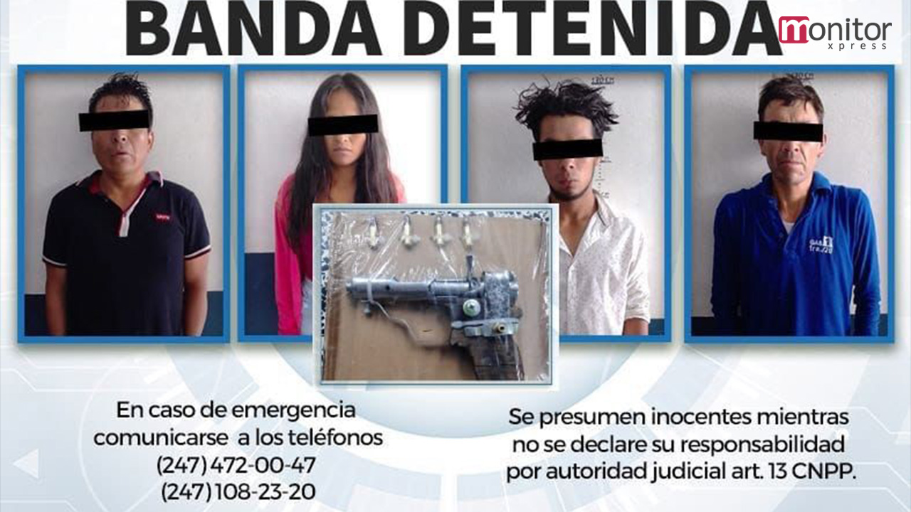 Atrapa policía de Huamantla a banda de ladrones