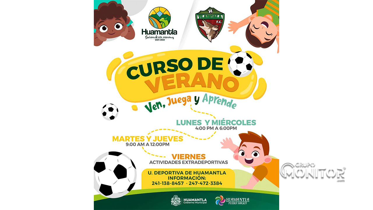 Inicia con éxito curso de verano de Huamantla en la unidad deportiva Miguel Arroyo Rosales