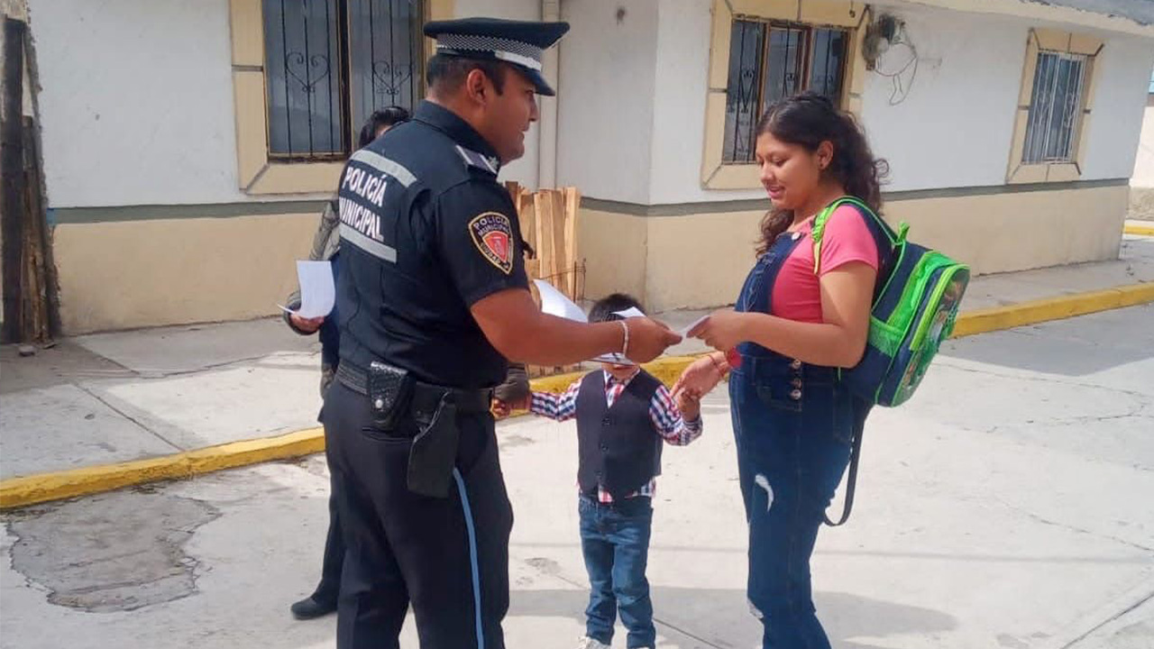 Refuerza policía municipal de Huamantla estrategia de proximidad social entre la población para garantizar la paz social y tranquilidad en el municipio
