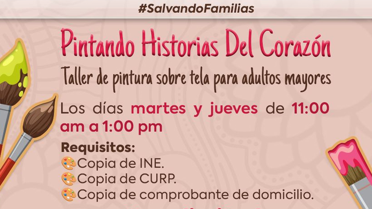 Invita SMDIF de Huamantla a personas de la tercera edad al taller “pintando historias del corazón”