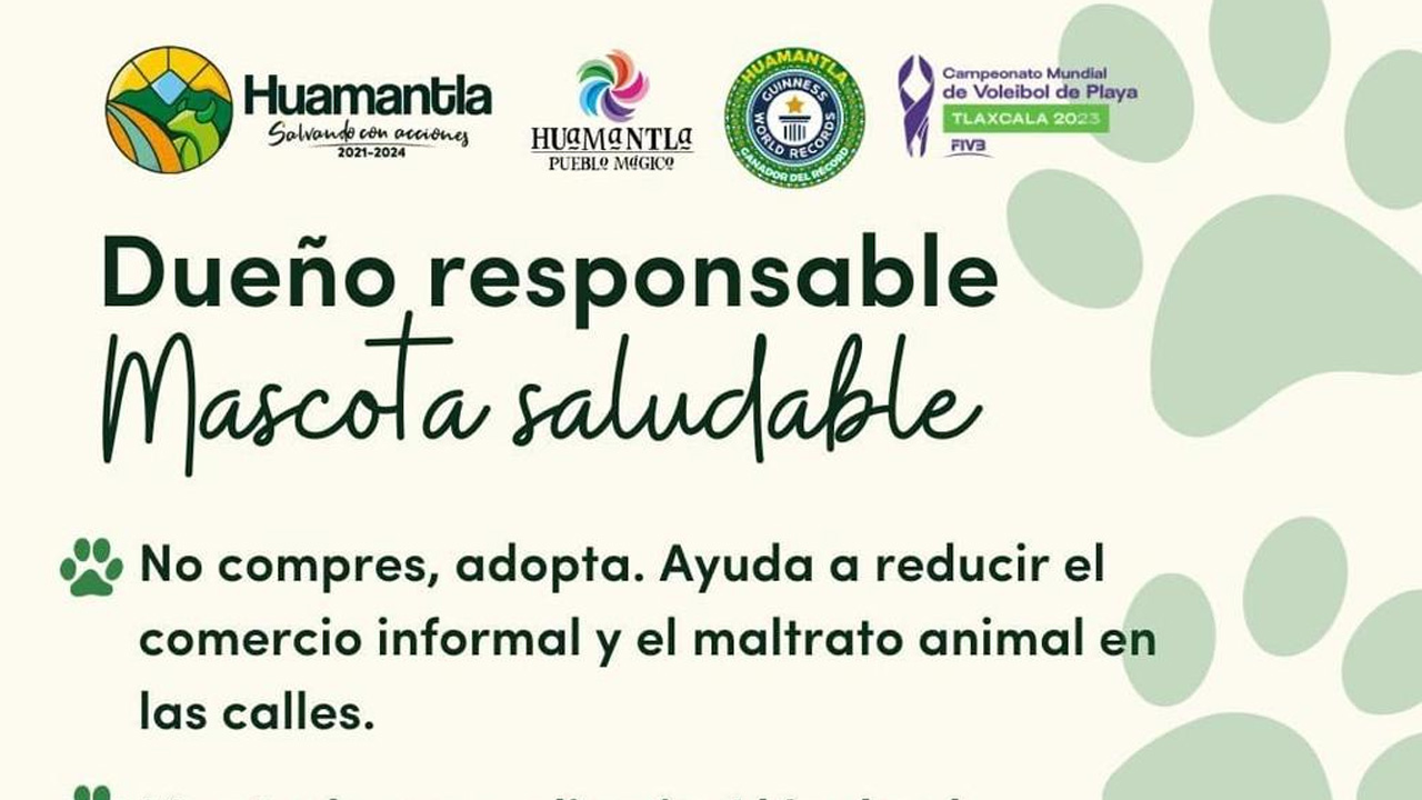 Ayuntamiento de Huamantla fomenta la tenencia responsable de mascotas