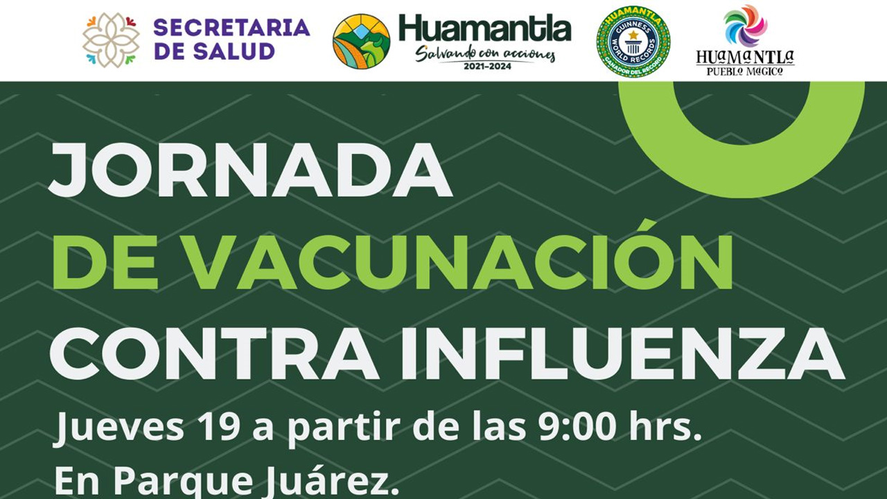 Tendrá Huamantla jornada de vacunación contra la influenza
