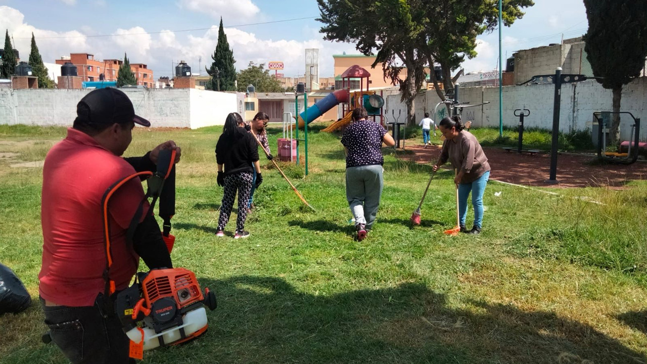 Impulsa dirección de seguridad pública de Huamantla rehabilitación y mantenimiento de los espacios públicos