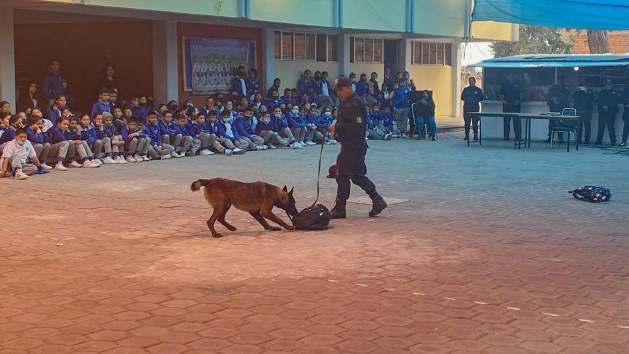 Atiende a 500 estudiantes policía de Huamantla con ciclo de pláticas y demostraciones