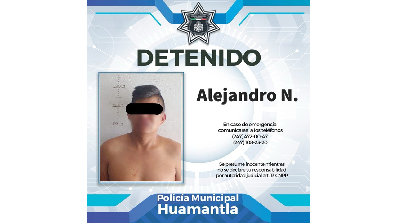 Arresta policía de Huamantla a presunto ladrón en el mercado municipal