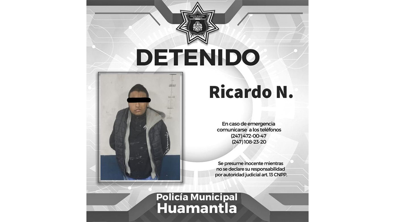 Detiene policía de Huamantla a fardero que operaba en centros comerciales