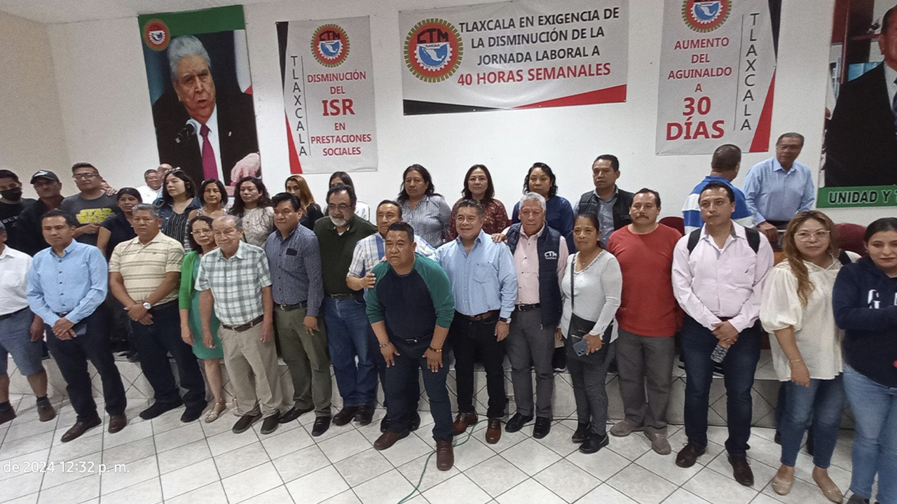 El comité nacional de la CTM respalda a trabajadores de la universidad politécnica de Tlaxcala.