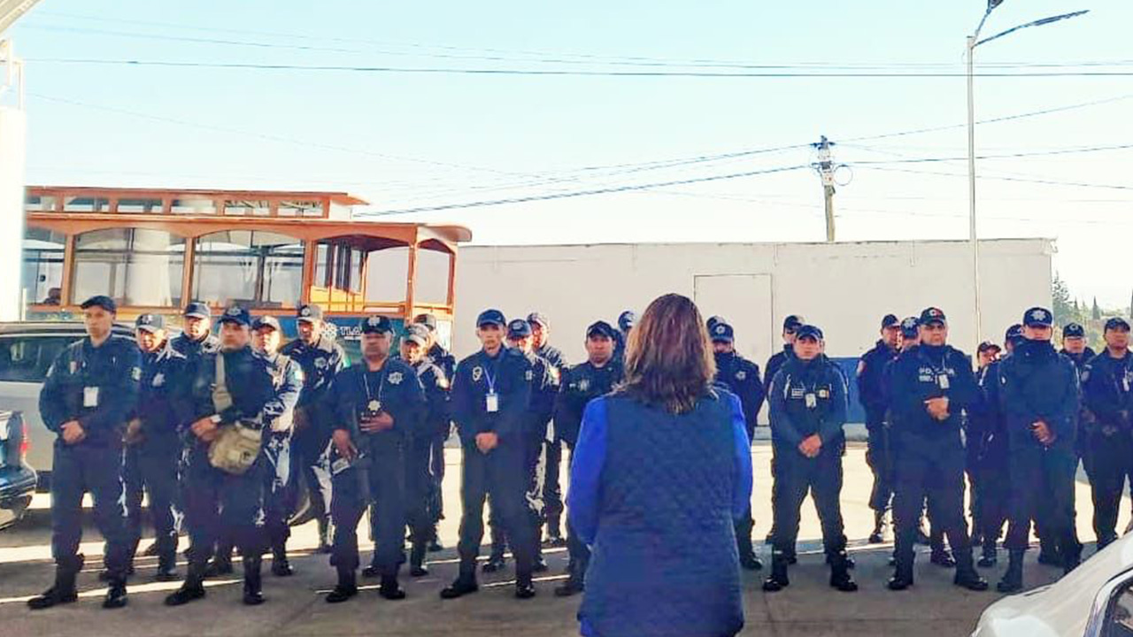 Reconoce presidenta interina de Huamantla trabajo y compromiso de policías de Huamantla