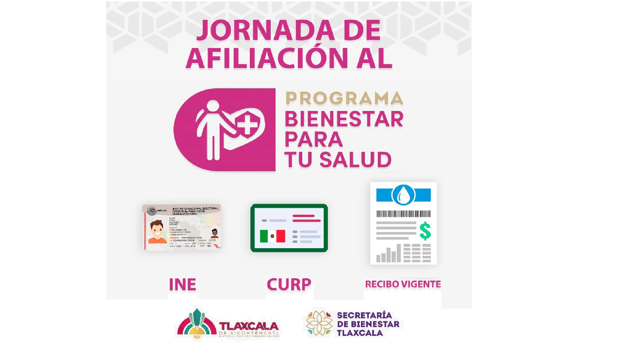 Realizará Ayuntamiento de Tlaxcala jornada de afiliación masiva al programa “Bienestar Para Tu Salud”