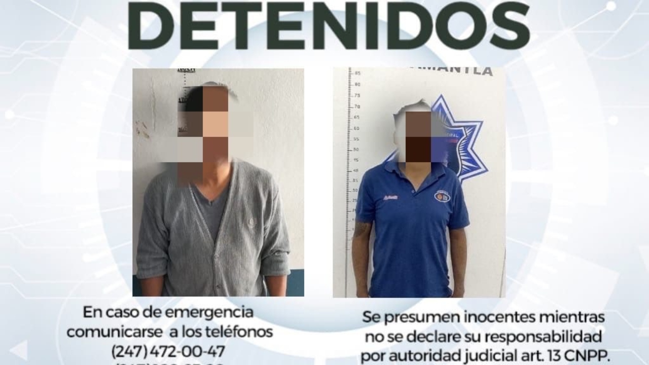 Policía municipal de Huamantla disuade riña y detiene a dos involucrados