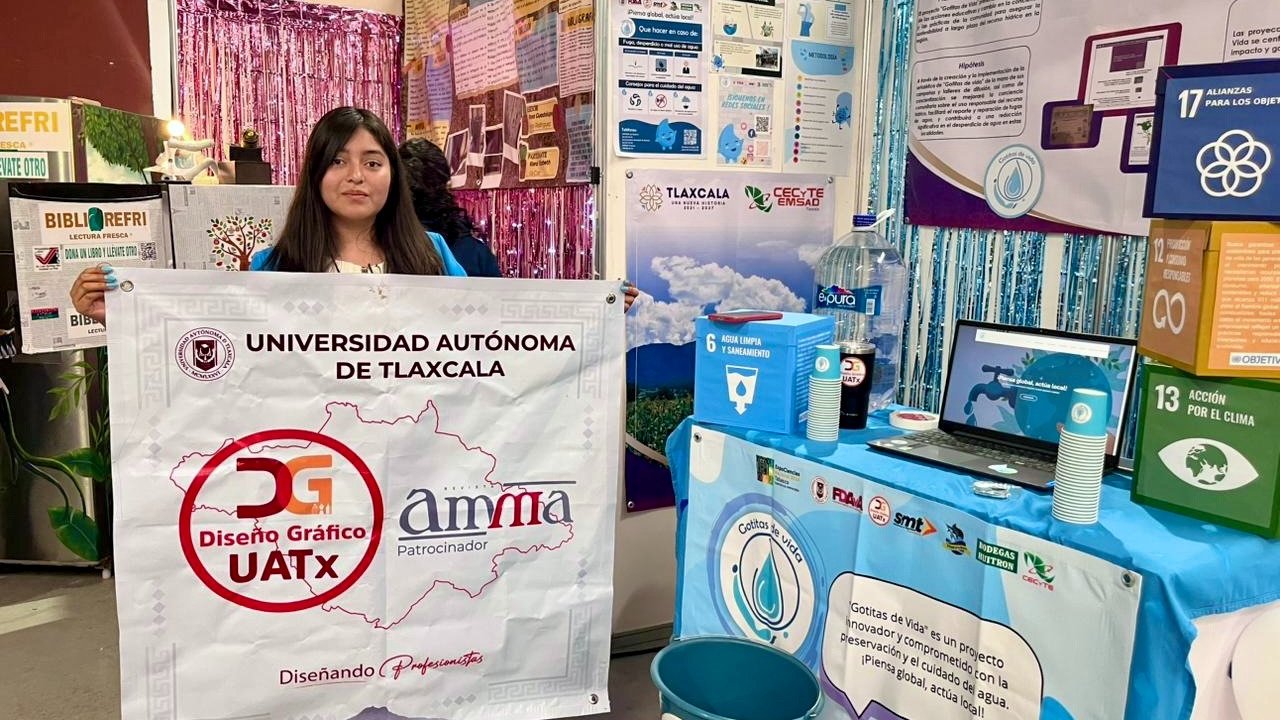 Estudiante de Diseño Gráfico UATX participa en ExpoCiencias Nacional con proyecto para conservación del agua