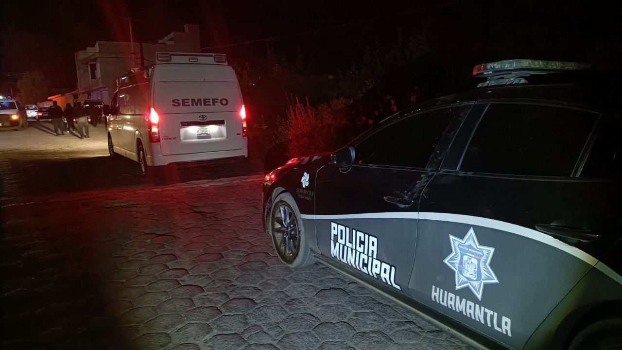 Resguarda policía municipal de Huamantla zona donde fue localizada una persona suspendida