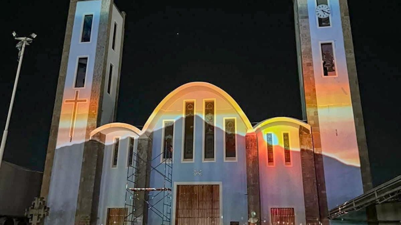 Invita gobierno de Huamantla a vivir la magia del videomapping en la basílica de la caridad