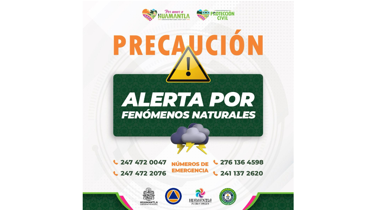 Activa gobierno municipal de Huamantla protocolos de atención a ciudadanía por fuerte granizada