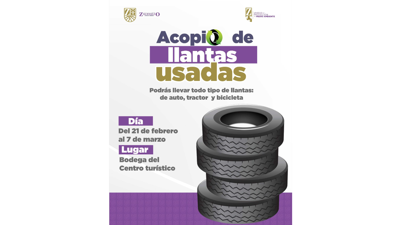Gobierno de Zacatelco inaugura centro de acopio de llantas usadas para combatir la contaminación.
