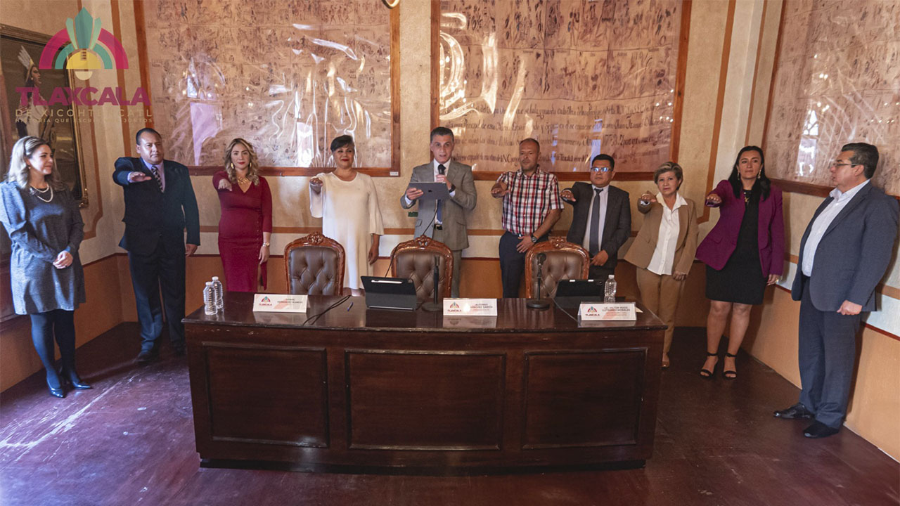Toma protesta el presidente Alfonso Sánchez a los nuevos delegados municipales de Tlaxcala de Xicohténcatl