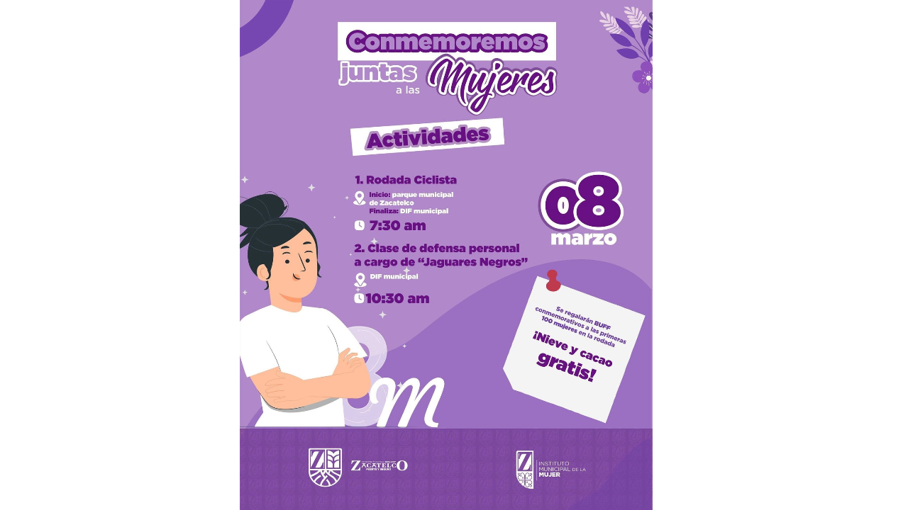 Zacatelco conmemorará el Día Internacional de la Mujer.