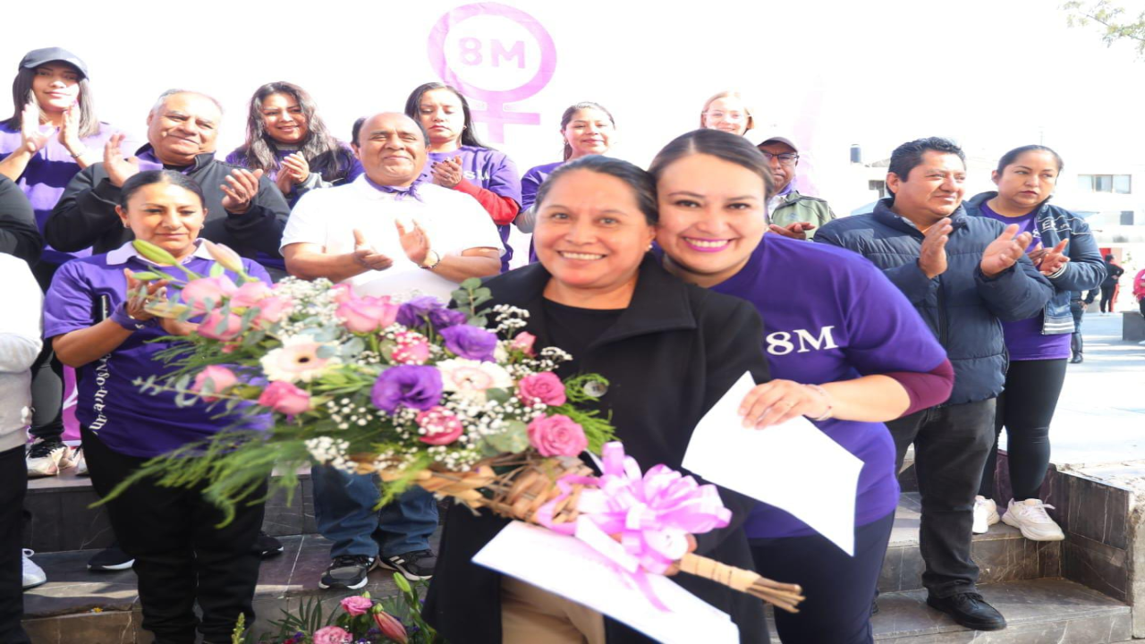 Diversas actividades encabezadas por Blanca Angulo en Chiautempan por el 8M