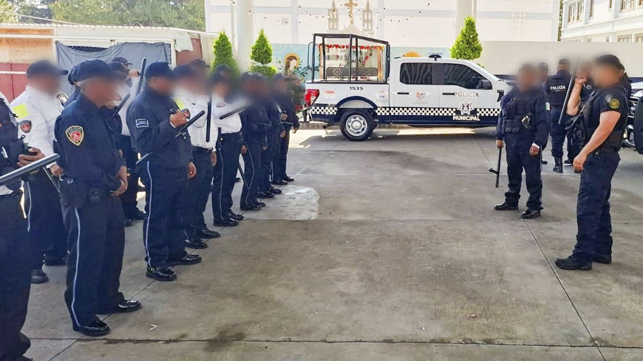 Elementos de Seguridad Pública de Huamantla reciben capacitación en el uso del bastón PR-24