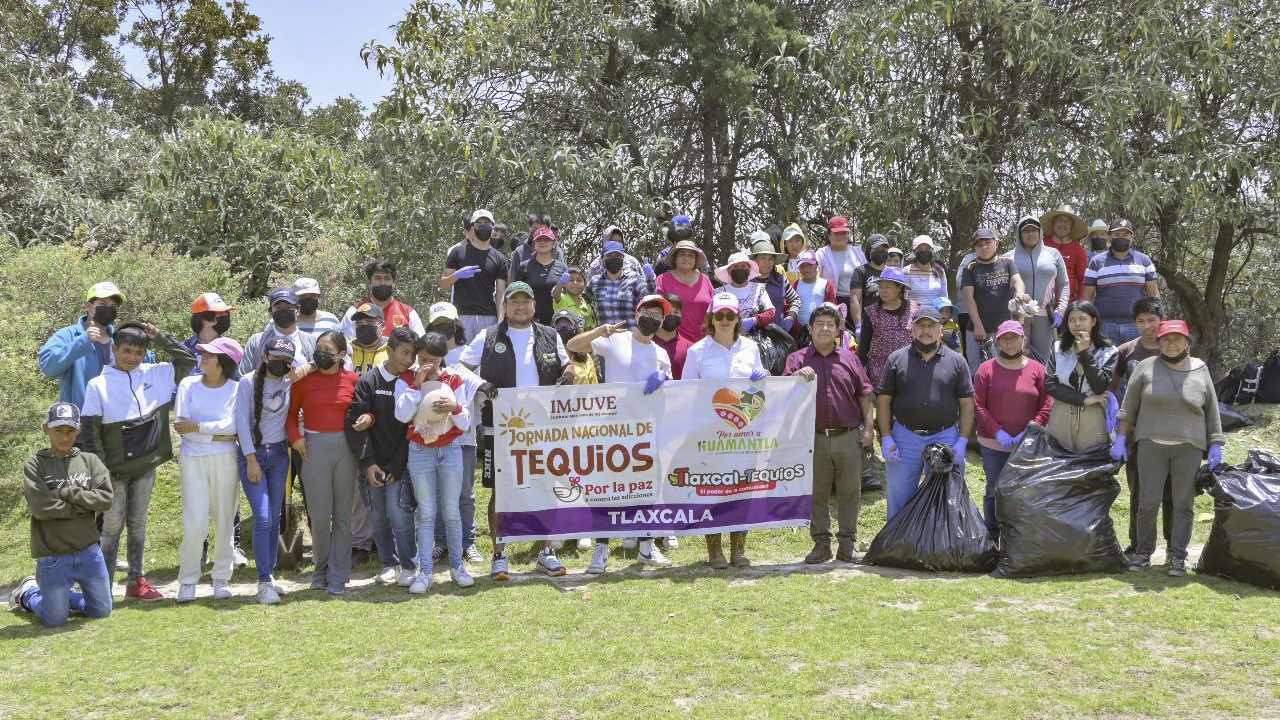 Gobierno de Huamantla y comunidad de José María Morelos se unen a “Tequios por la Paz” por un entorno más limpio