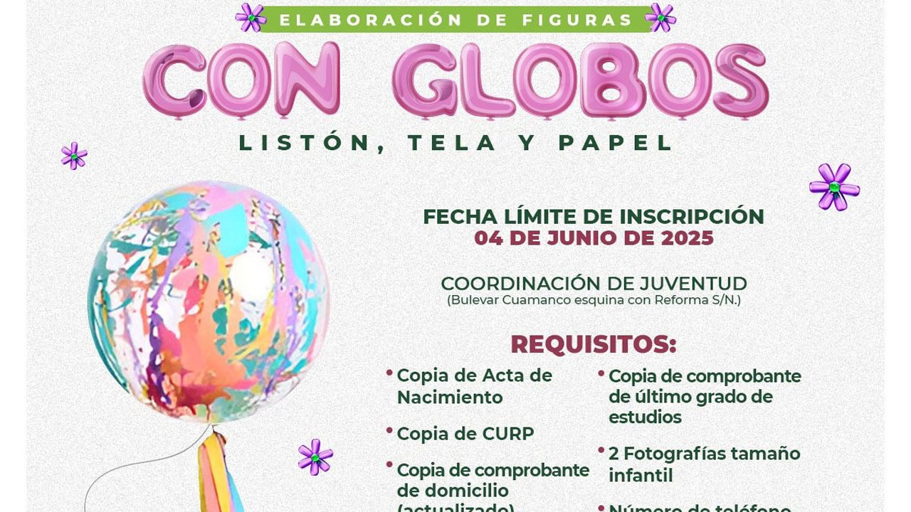 Acerca gobierno de Huamantla a la ciudadanía curso de Icatlax para aprender a decorar globos con listón y tela
