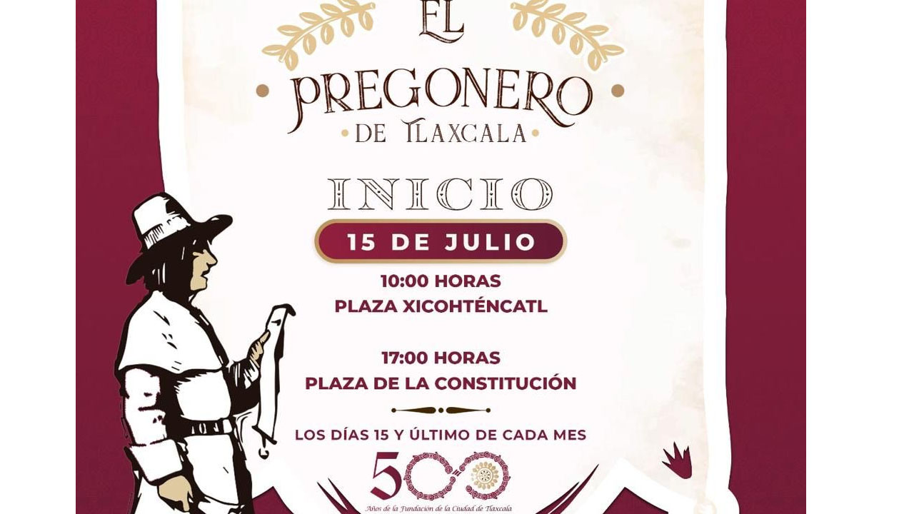 Revive ayuntamiento de Tlaxcala la tradición del pregonero para informar a la ciudadanía